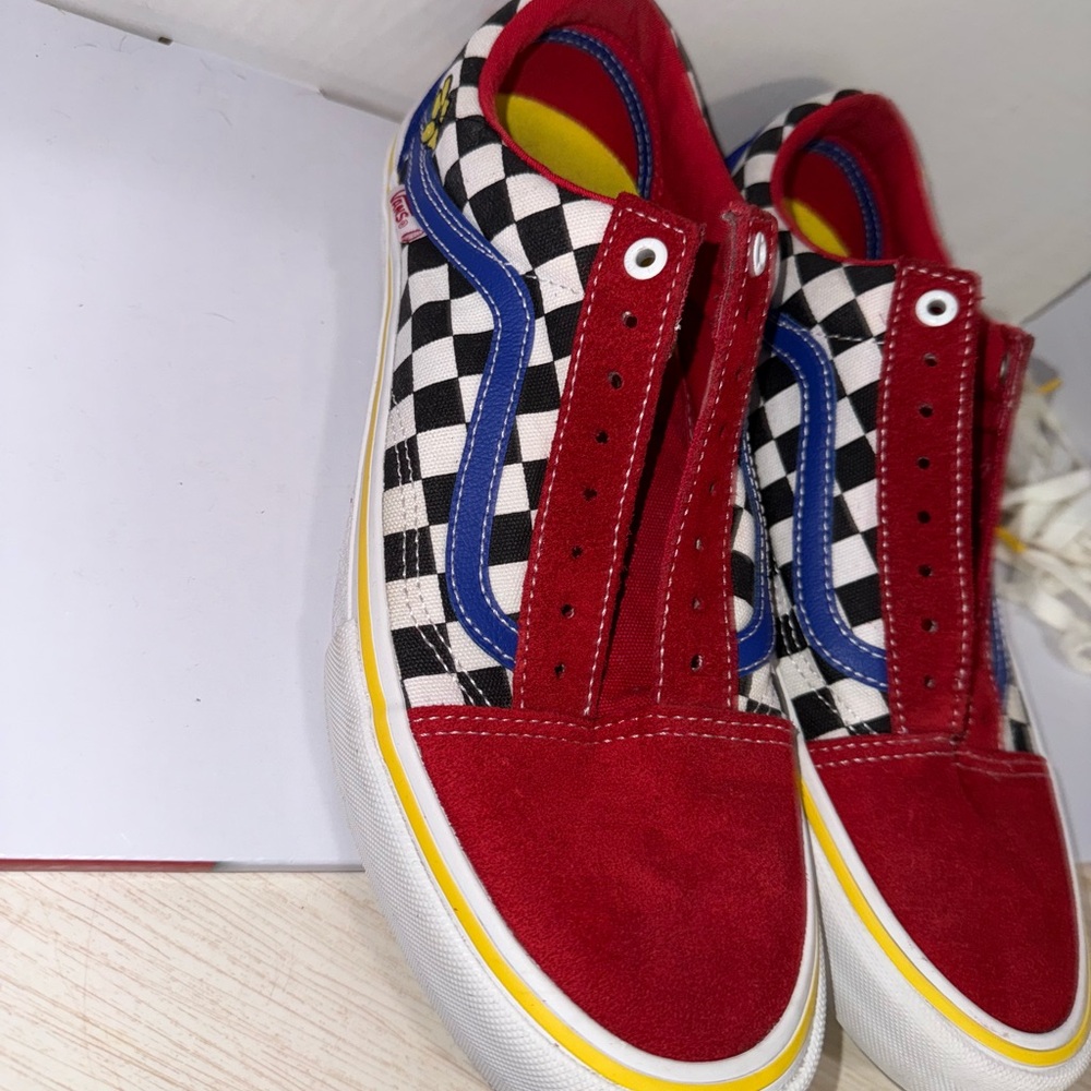 Vans Black and White Checkered Sneakers - Picture 2 of 8